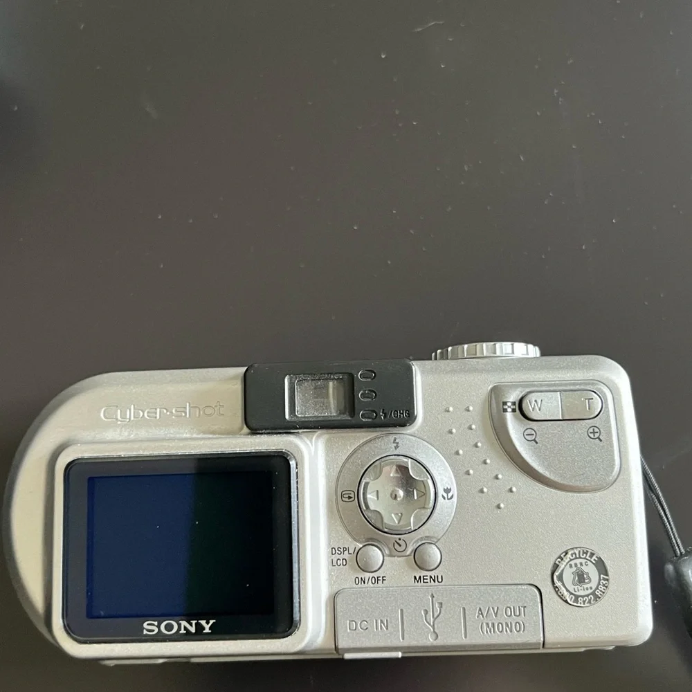 Sony Cyber-shot 4.0 MP Digital Camera - Silver with Black Strap